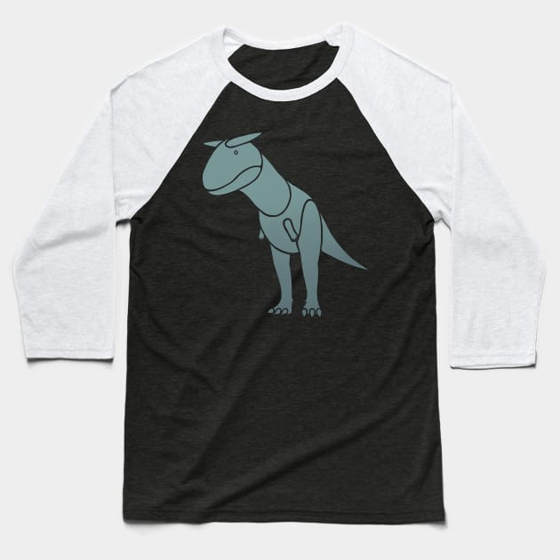 Carnotaurus Baseball T-Shirt by JunkArtPal